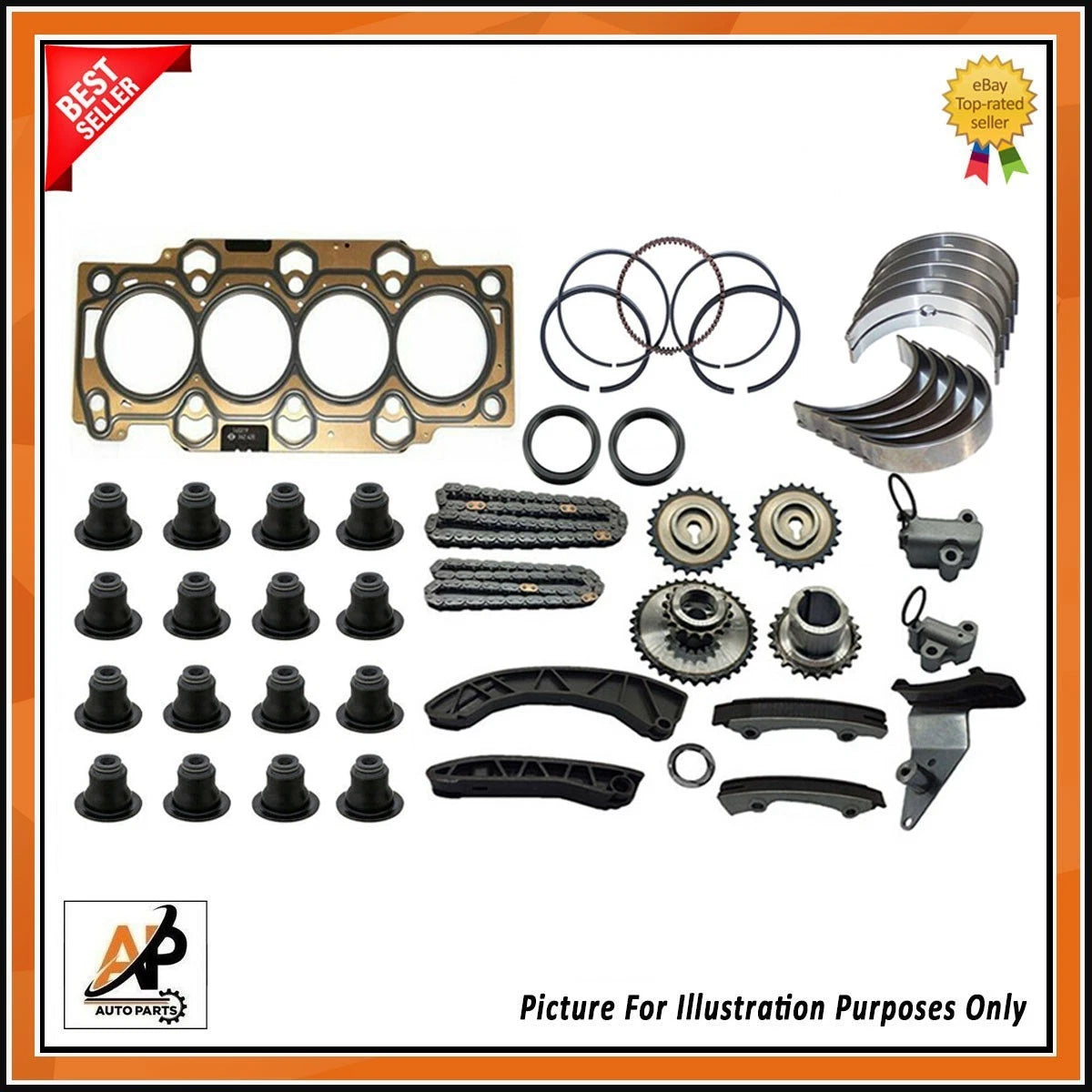 Engine Bearings and Rebuild Kit for Kia 1.4L 1.6L CRDI (D4FD) (2000–2015)