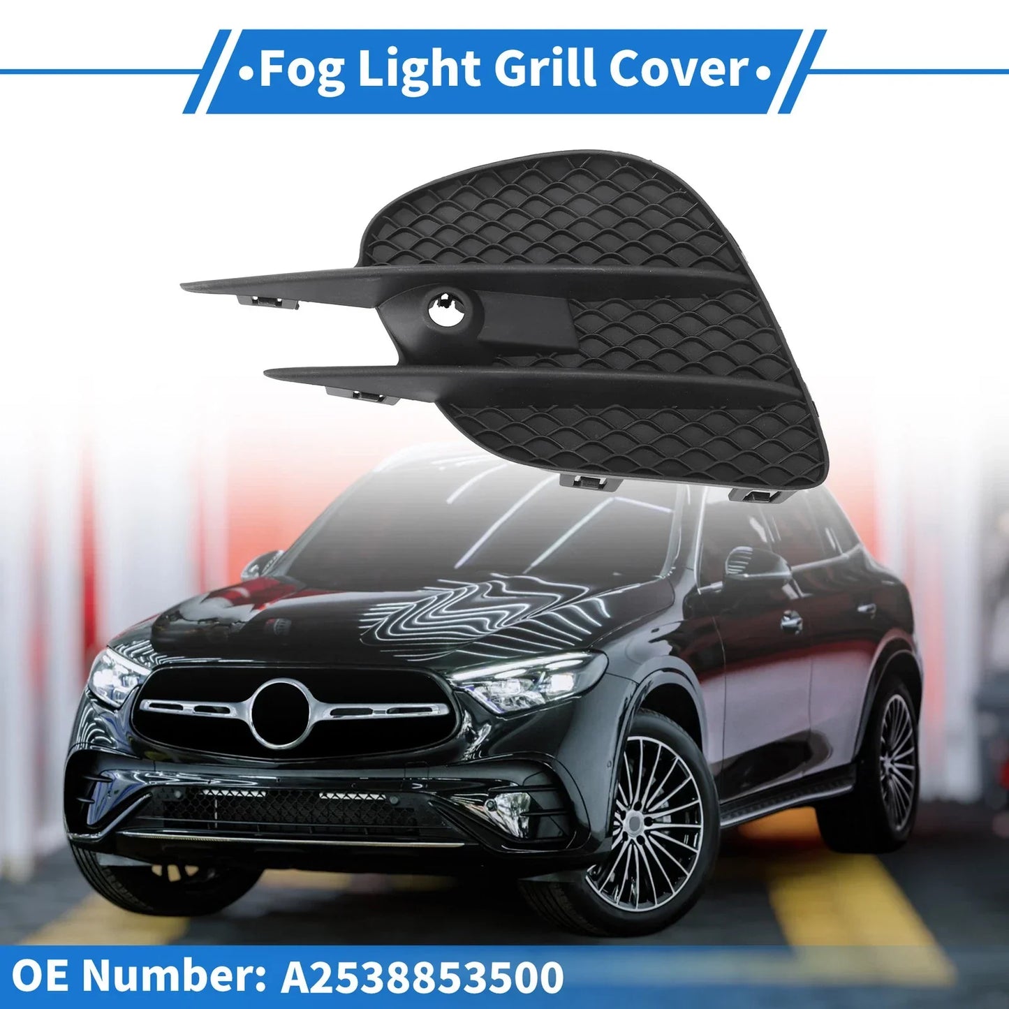 Front Left Fog Light Grill for Mercedes-Benz GLC300 (2016-2023)