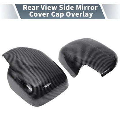Rearview Mirror Cap Overlay 2 x Black Carbon Fiber for Lexus LX470 (1998-2007)