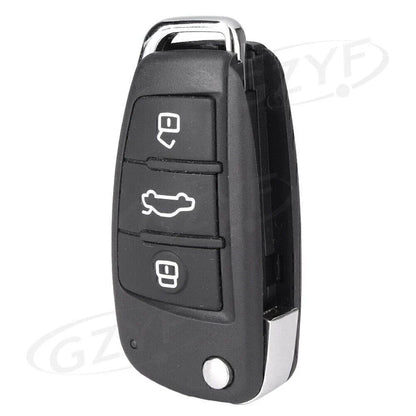 Folding Key Shell Remote Case 3 Buttons for Audi Q7 A8 Quattro (2007-2015)