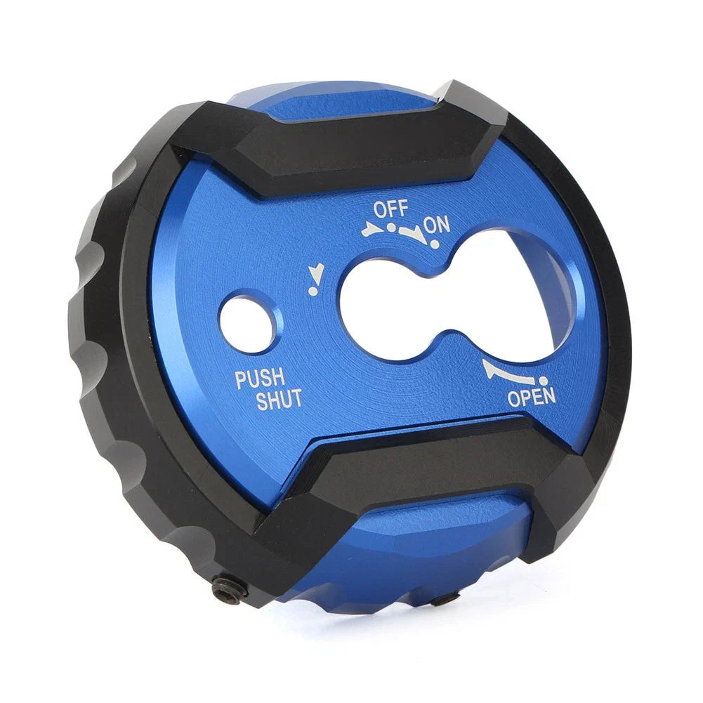 Blue CNC Aluminum Motor Seat Lock Cover Cap for Yamaha NMAX 155 (2015-2016)