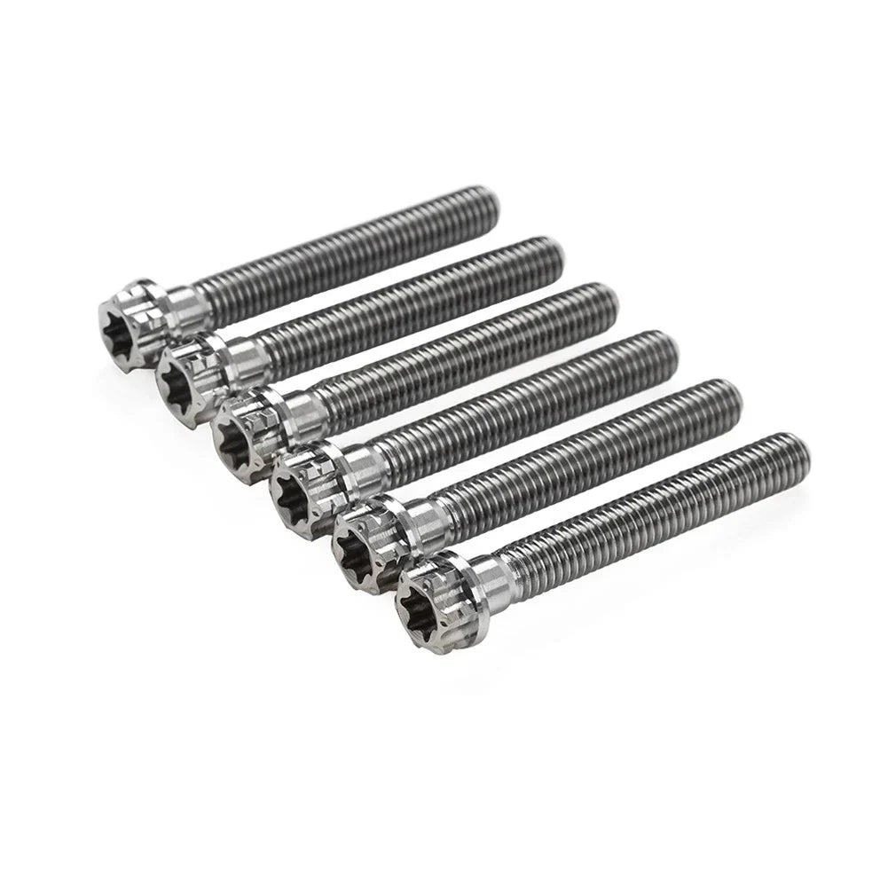 6pcs M10x55mm Titanium Torx Head Flange Bolts for Motorcycle Bike