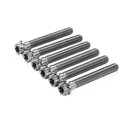 6pcs M10x55mm Titanium Torx Head Flange Bolts for Motorcycle Bike