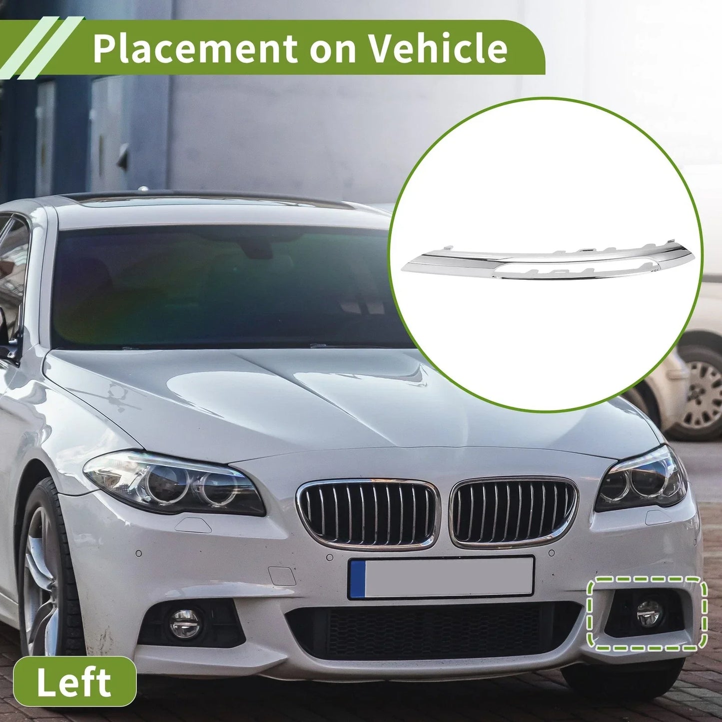 Front Left Fog Light Grill for Mercedes-Benz E-Class (2009-2013)