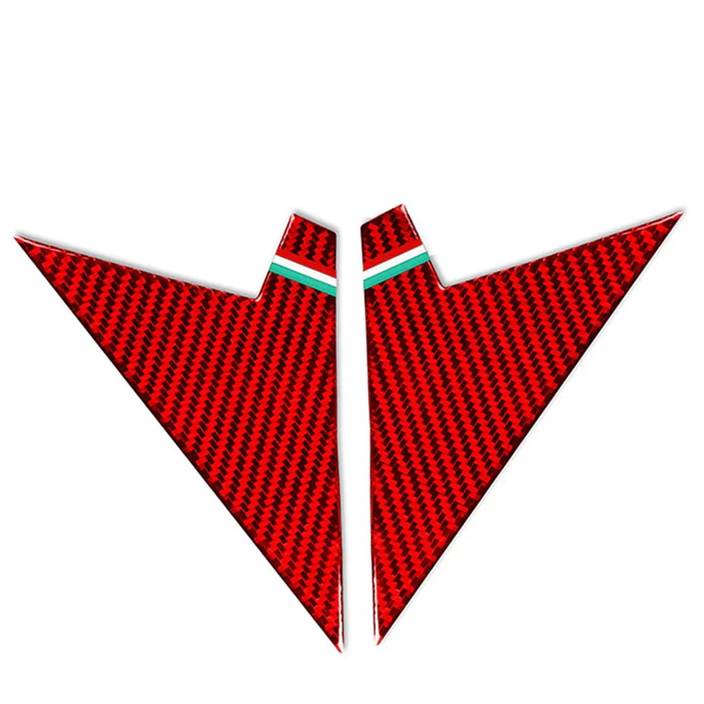 Red Interior Rearview Mirror A Pillar Trim for Alfa Romeo Giulia (2017-2024)