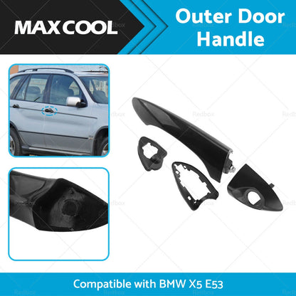 Front Right Outer Door Handle for BMW X5 E53 (2000-2006) Bright Black