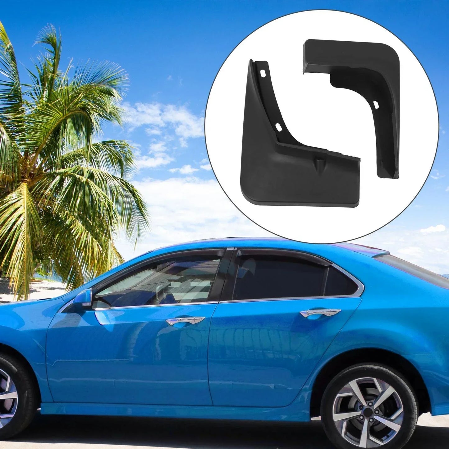 Mud Flaps Kit Splash Guards for Hyundai Elantra (2021-2022) Black