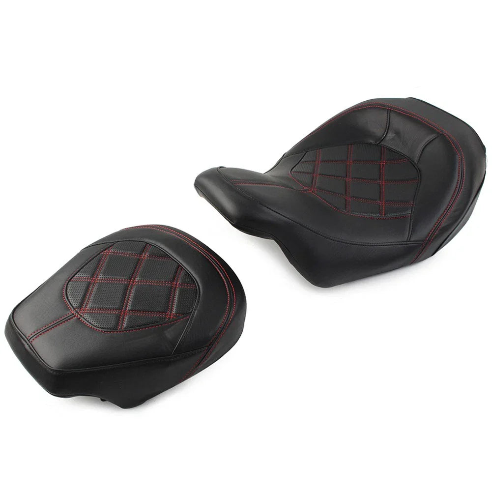Suture Driver Passenger Seat for Harley Touring Road Glide (2009-2022) Red