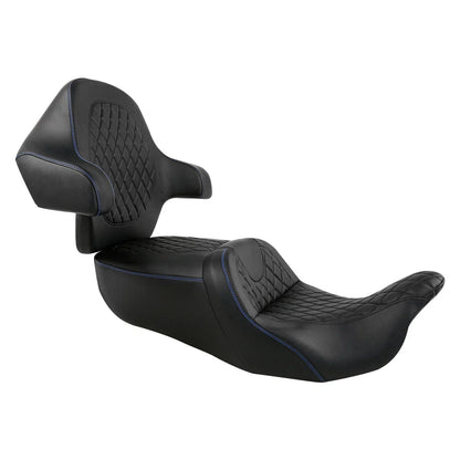 Driver Passenger Seat Backrest Pad for Harley Touring Road Glide (2014-2023)