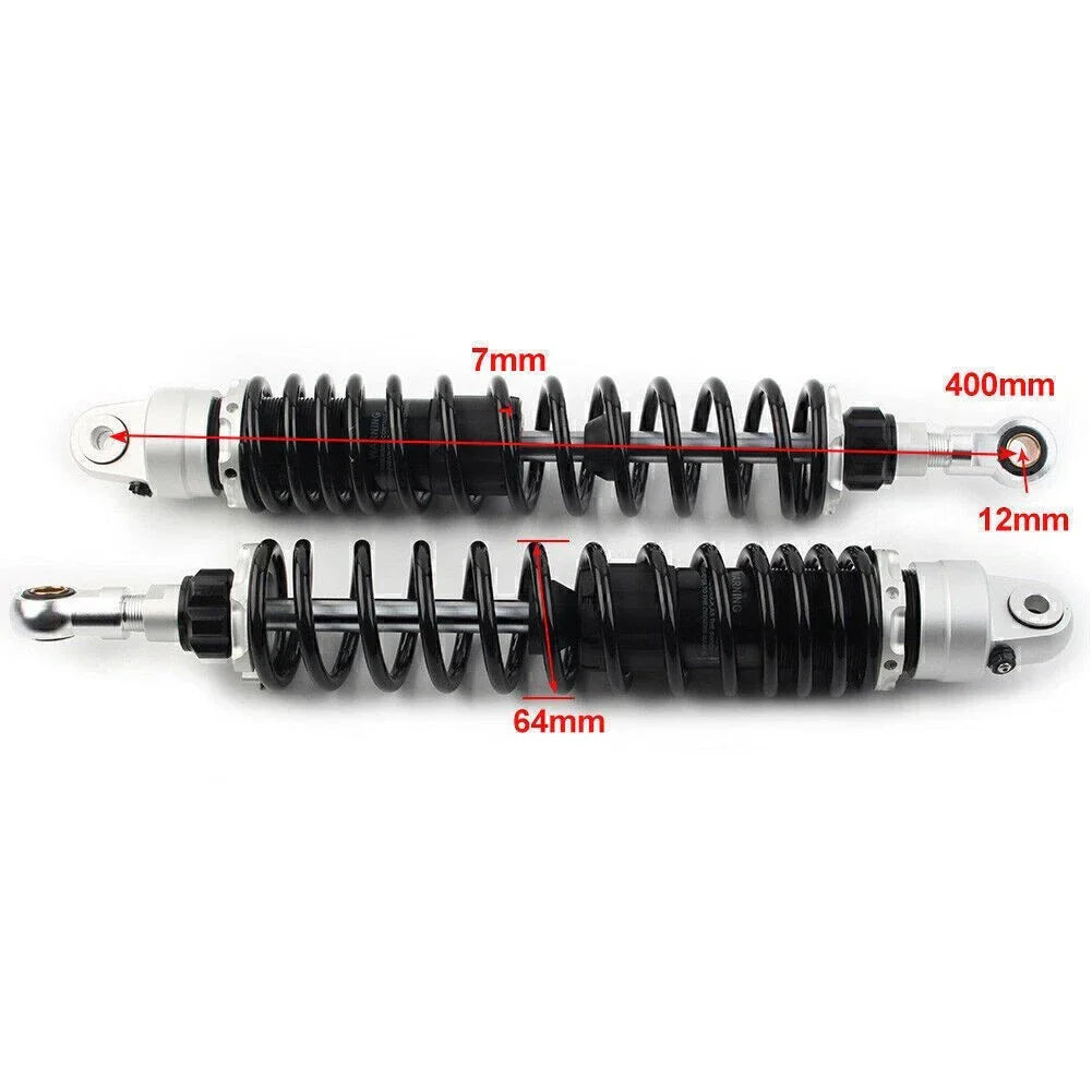 400mm ATV Air Shock Absorber Damper for Honda Yamaha Suzuki Black