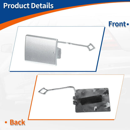 Front Car Bumper Tow Hook Cover for Mercedes-Benz (2003-2012) Silver Tone