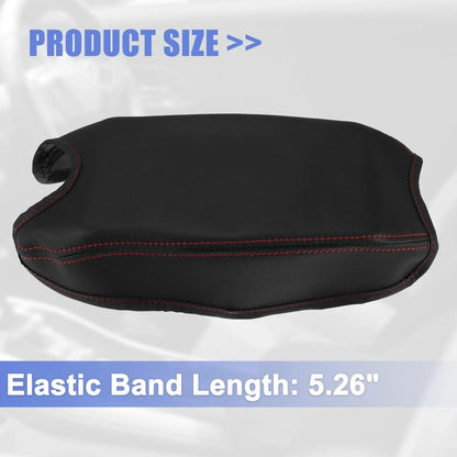 Microfiber Leather Auto Armrest Cover Pad for Honda HR-V (2016-2021) Black/Red