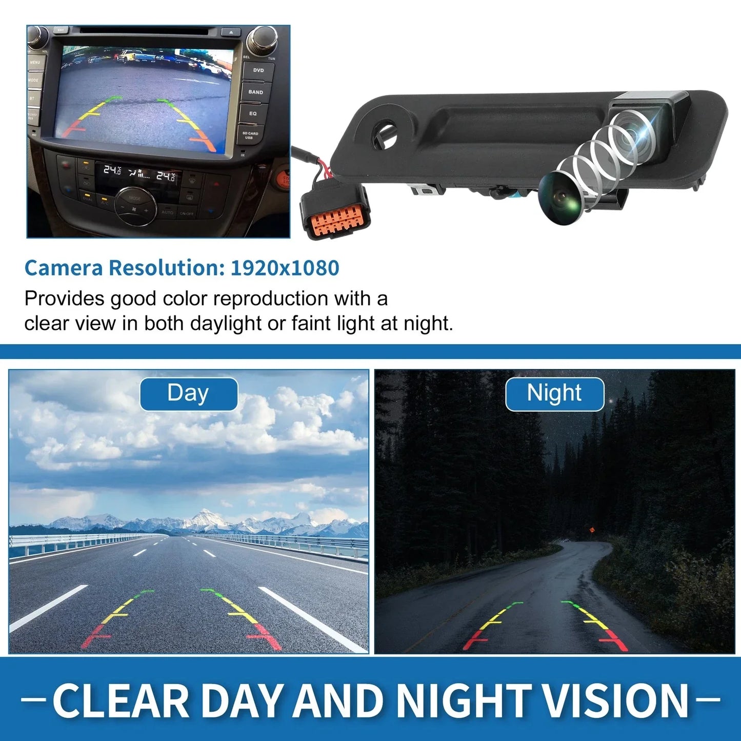 Tailgate Handle Backup Camera for Hyundai Sonata (2015-2017)