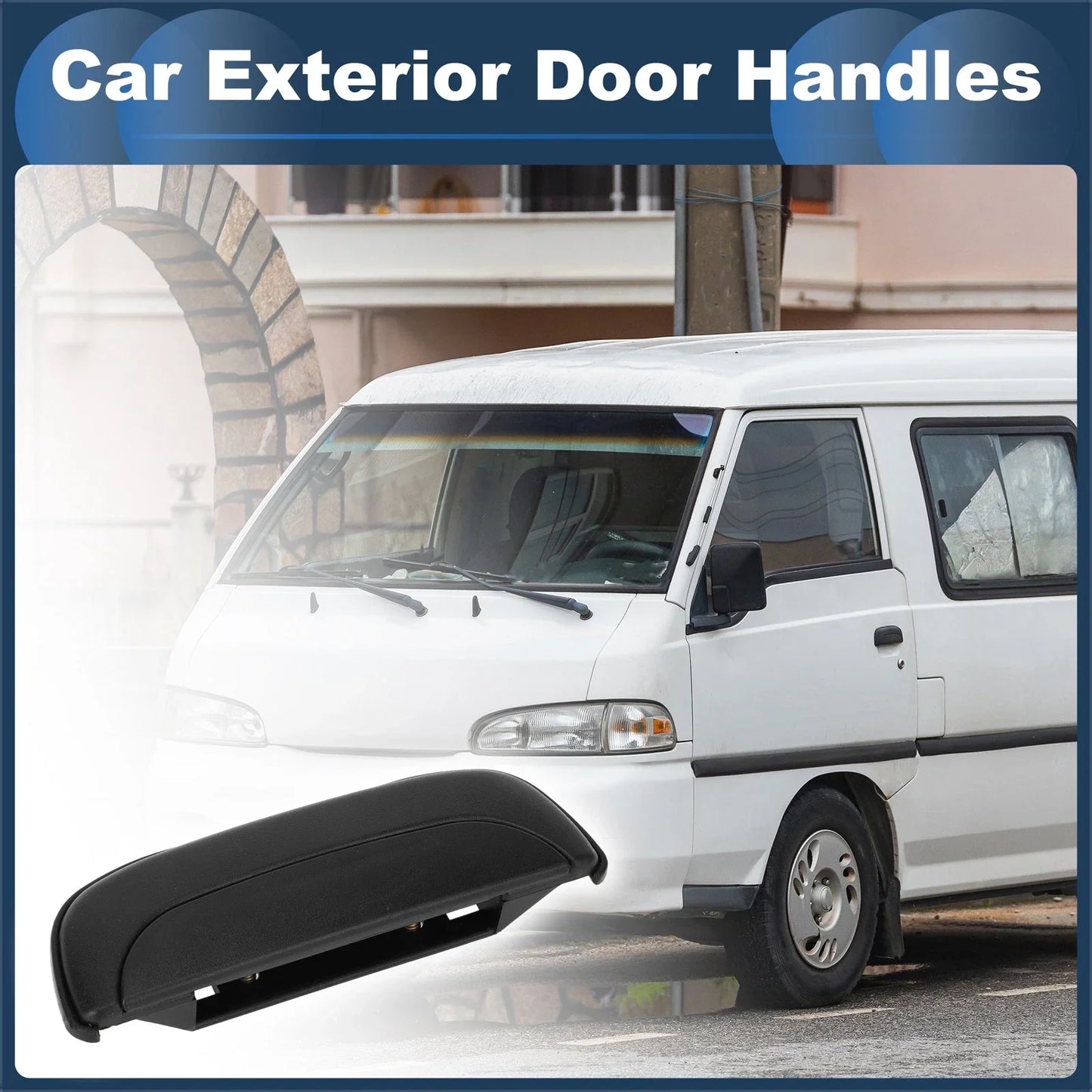 Front Right Exterior Door Handle for Hyundai PORTER (1993-1997) - Black, 1 x
