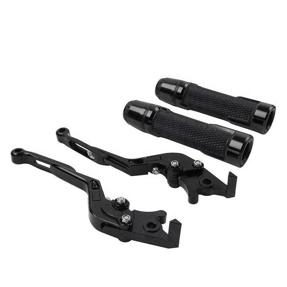 Black Extendable Brake Clutch Levers Grip Set for Yamaha TMAX 500 530