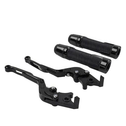 Black Extendable Brake Clutch Levers Grip Set for Yamaha TMAX 500 530