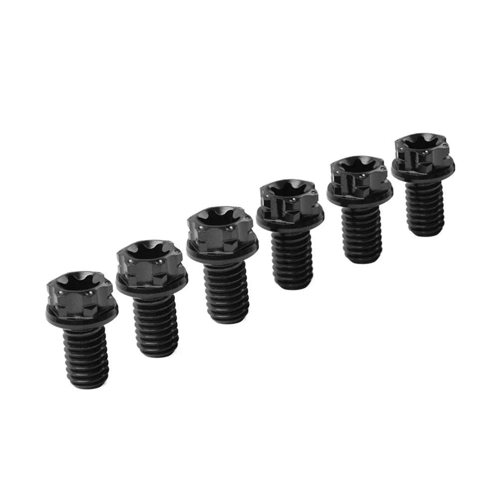 6pcs M6x30mm Titanium Torx Head Flange Bolts for Bicycle Motorcycle