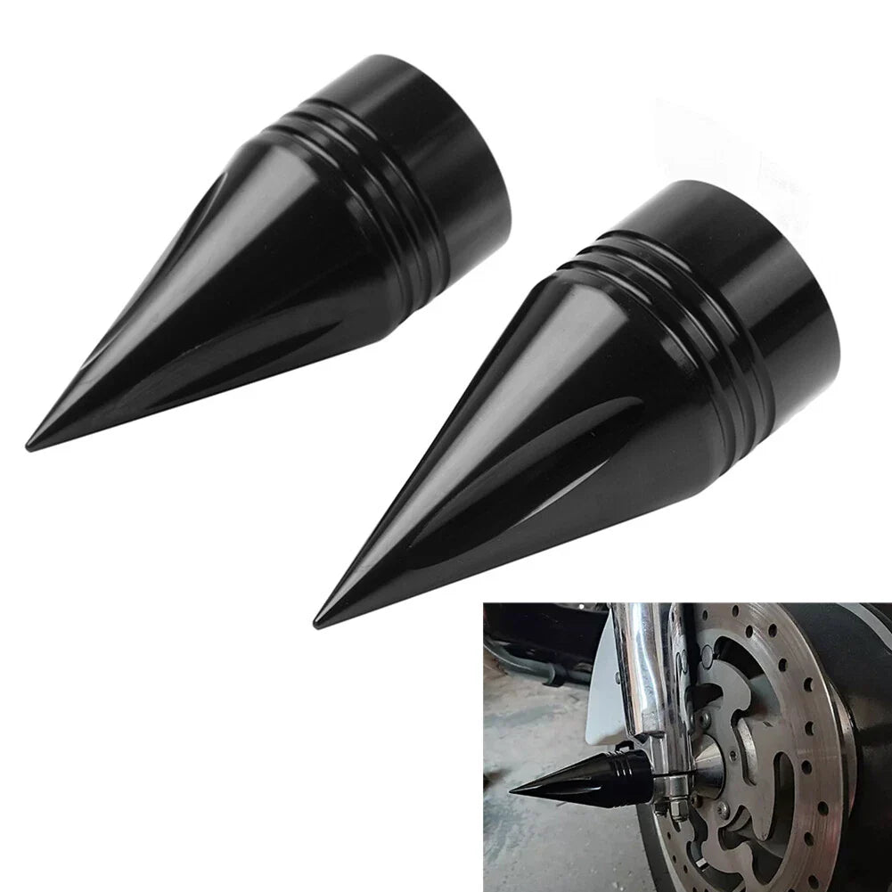 Spike Front Axle Cap Nut Covers for Harley Touring Dyna Sportster 1200