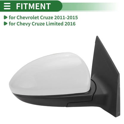 Passenger Side Door Mirror for Chevrolet Cruze (2011-2015) - 3 Pins Replacement