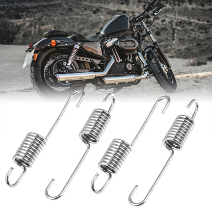 4 x 8.5cm Silver Tone Motorcycle Brake Pedal Return Springs for Honda