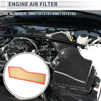 Car Engine Air Filter for Porsche 911 3.4L 3.6L (1999-2008) - 1 Pc