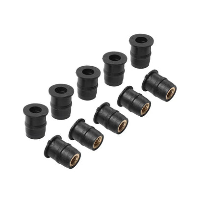 10 x Motorcycle Windshield Rubber Nut M6 Vibration Damper for Fairing
