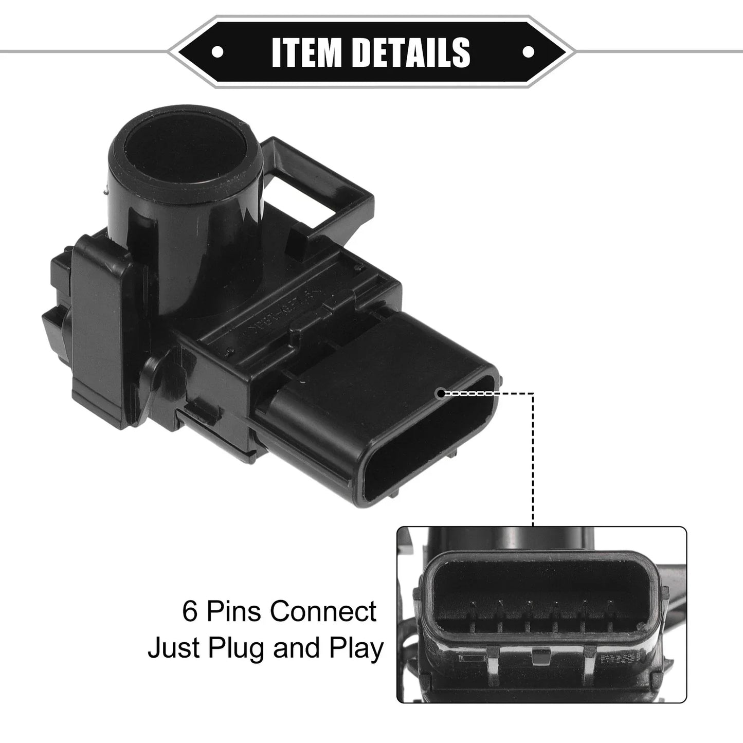 Reverse Parking Assist Sensor for Honda Pilot (2009-2011) ABS Black