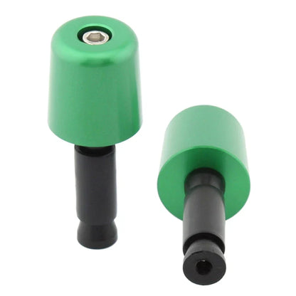 1.5" Green Handlebar Hand Grips & End Caps for Universal Motorcycle