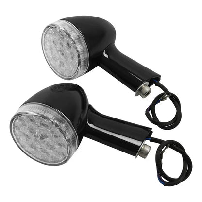 Rear Turn Signal Lights for Harley Touring (2009-2024) & Softail (2000-2025) Black