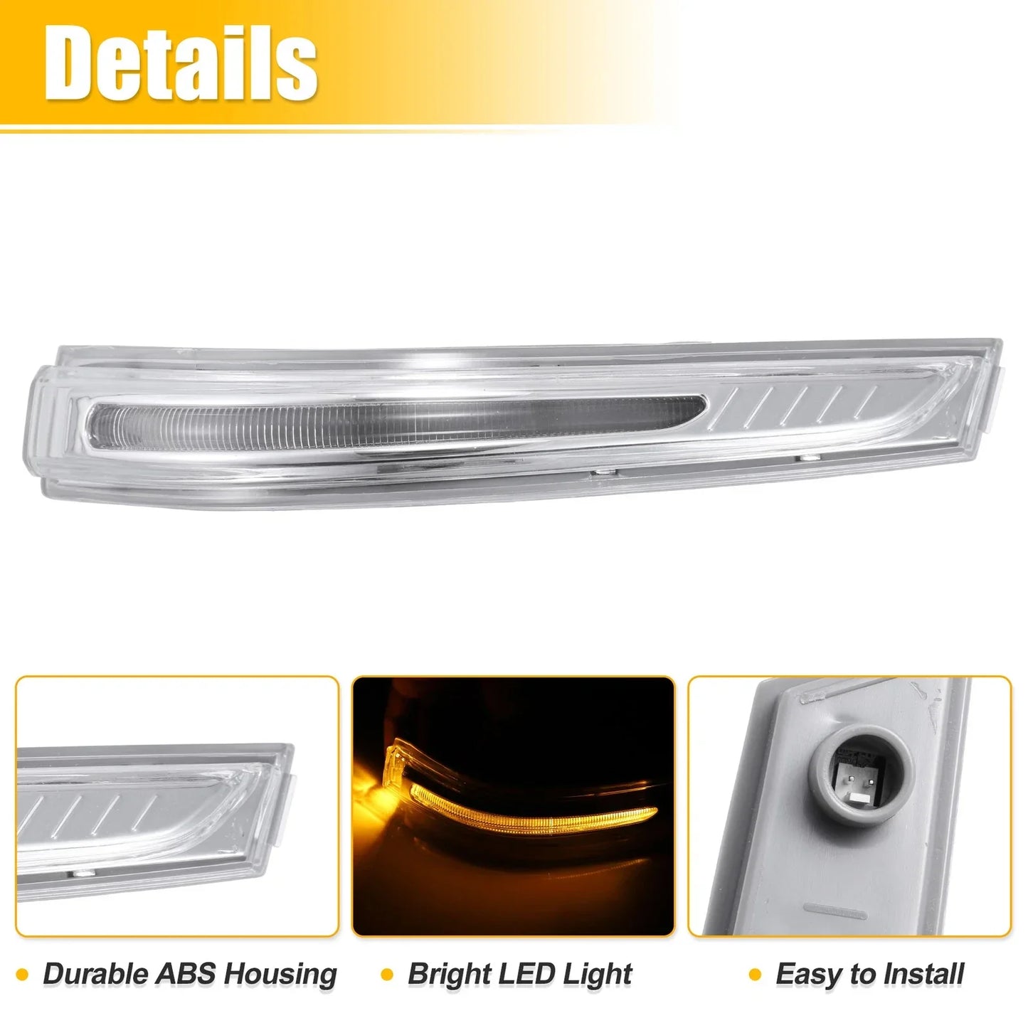 Left Side Mirror LED Turn Signal Light for Hyundai Santa (2013-2019)