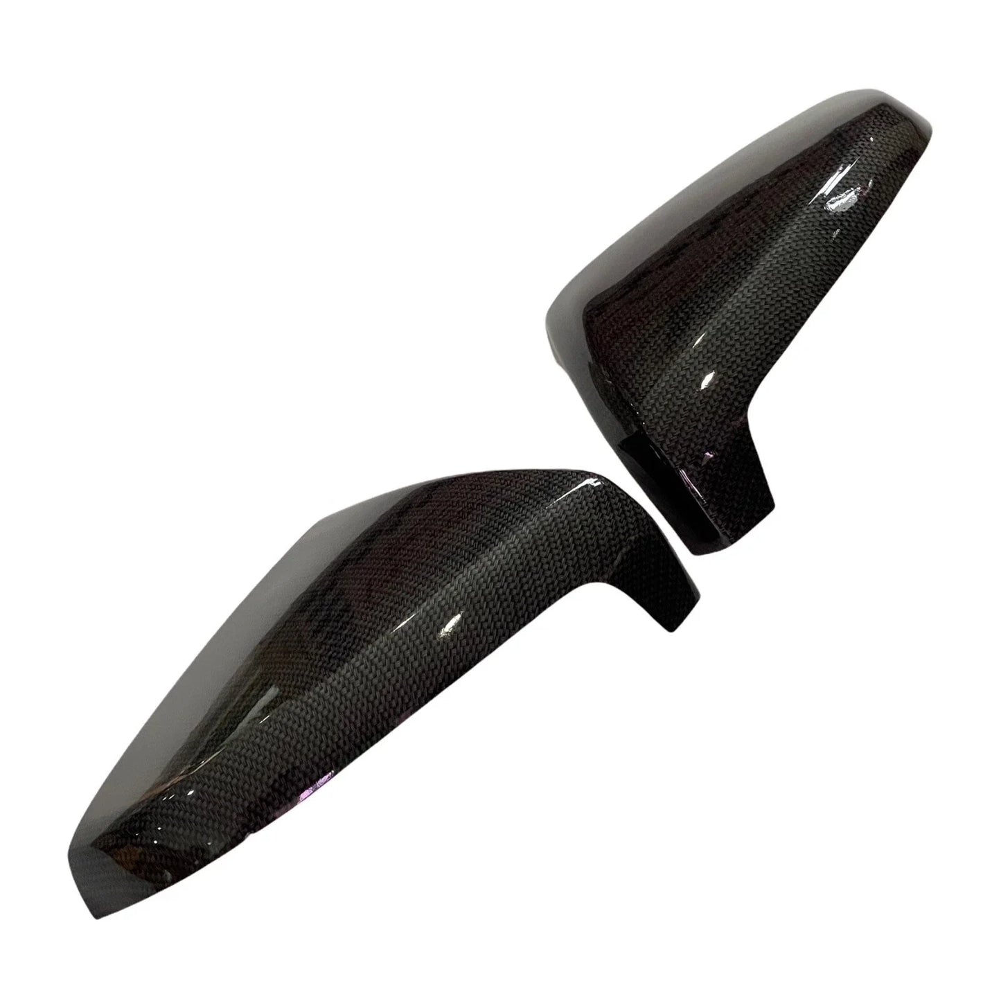 Carbon Fiber Black Mirror Cover Trim for Isuzu D-Max, MU-X (2020-2022)