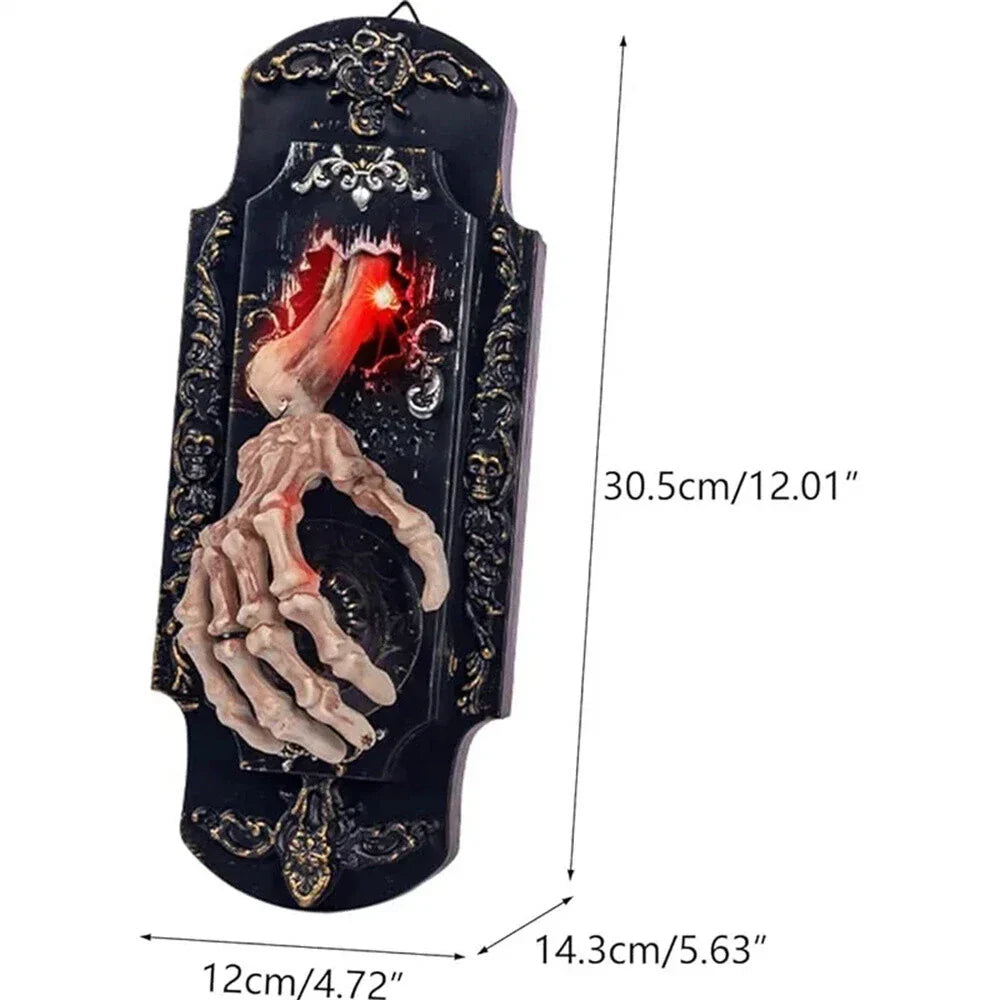 Halloween Spray Doorbell Scary Sound LED Red Light for Outdoor Decoration