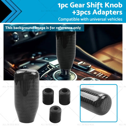 Real Carbon Fiber Universal Gear Shift Knob for Car - Black