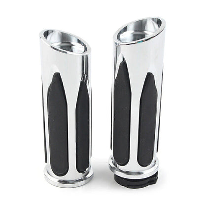 Chrome Soft Touch Hand Grips for Harley Touring Street Road Glide (2014-2023)