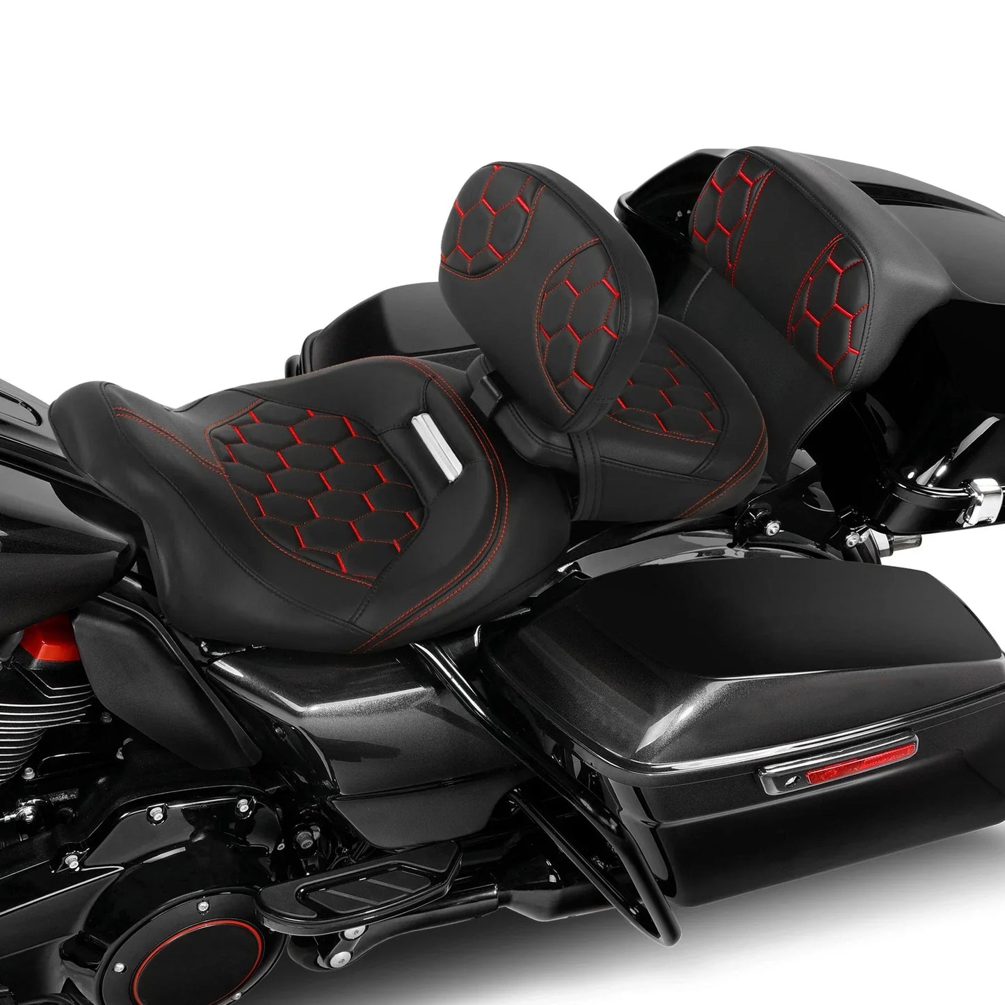 Driver Passenger Seat Backrests Pad for Harley Street Road Glide (2014-2023)