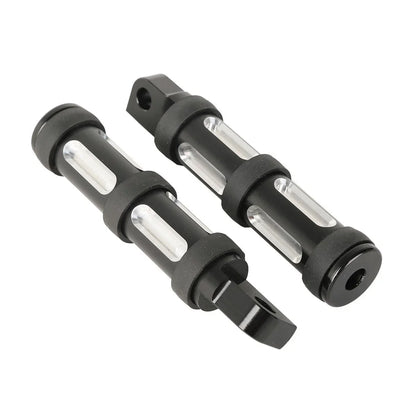 Black Footpeg Rests for Harley Touring Dyna Softail Fatboy