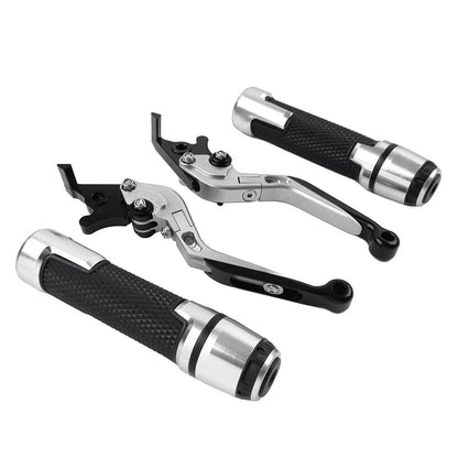 Silver Extendable Brake Clutch Lever Grip Set for BMW S1000XR (2015-2021)