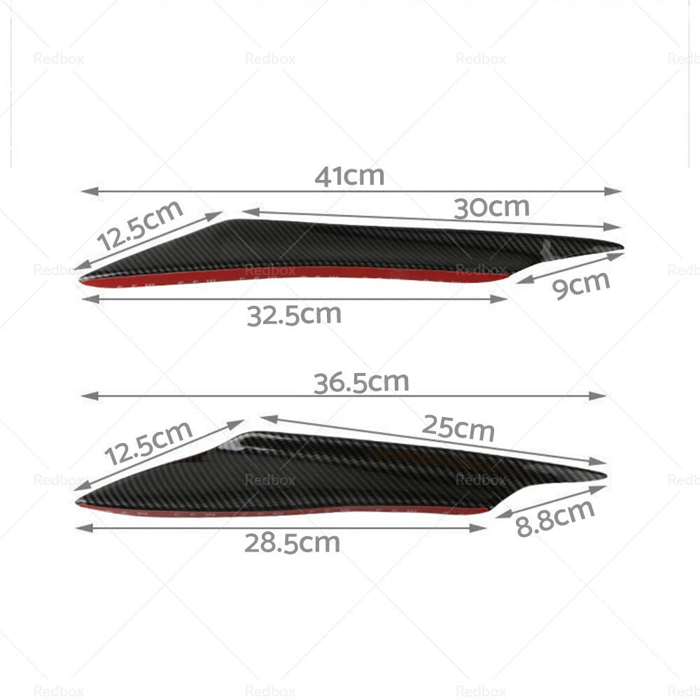 4x Carbon Fiber Bumper Canard Splitter Diffuser Lip for Car