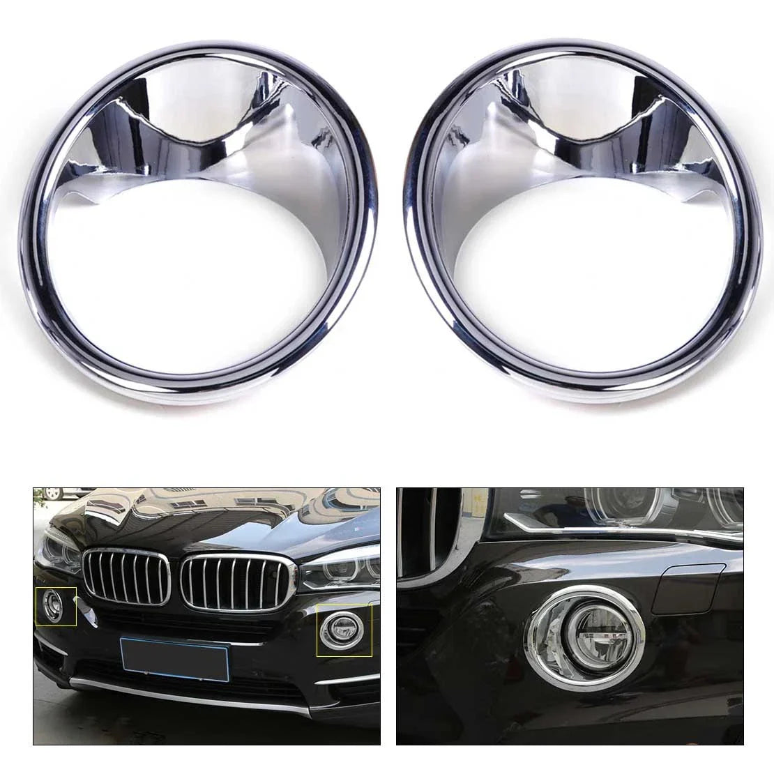 2 x Front Fog Light Lamp Covers for BMW X5 F15 (2014-2018)