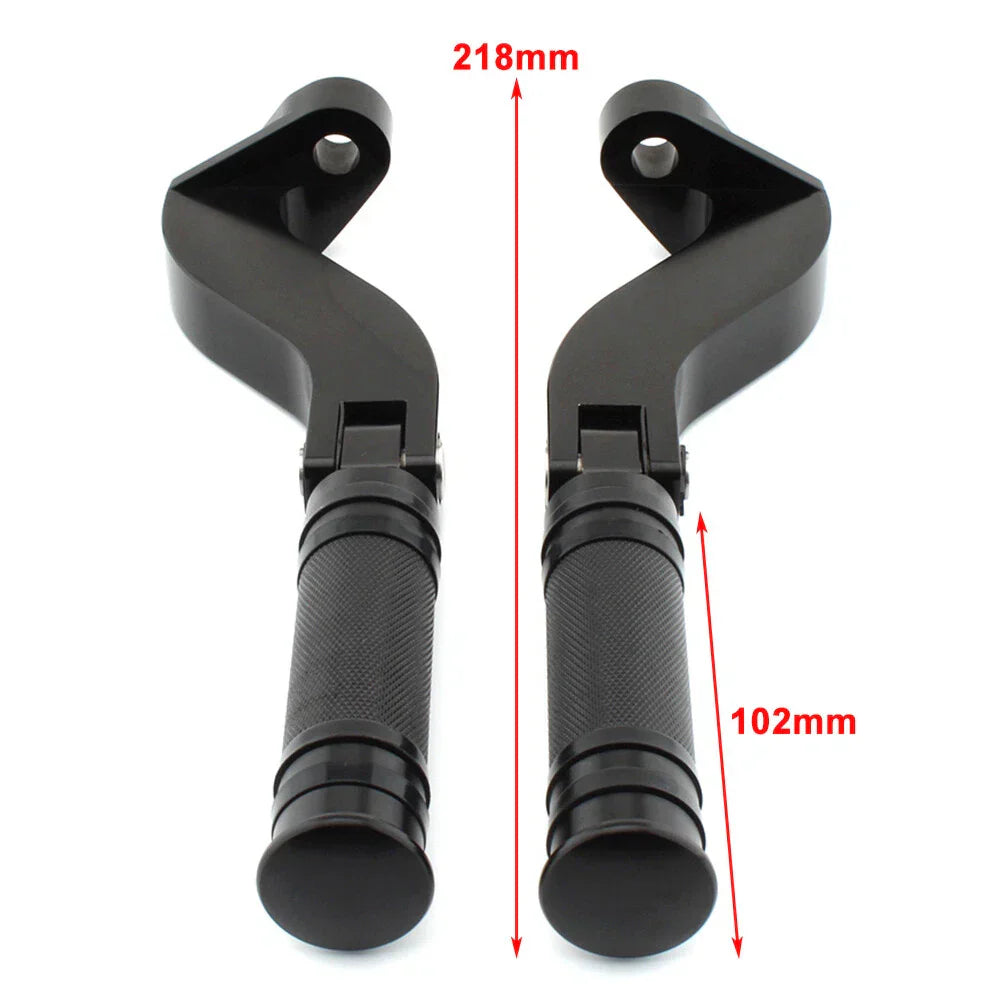 Rear Passenger Foot Pegs for Harley Touring (1993-2023) Black