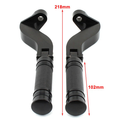 Rear Passenger Foot Pegs for Harley Touring (1993-2023) Black