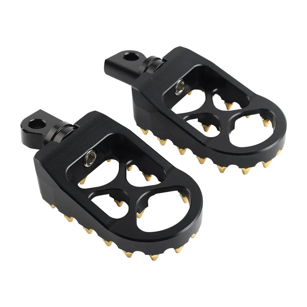 CNC Wide Fat Foot Pegs for Harley Dyna, Sportster, Fatboy