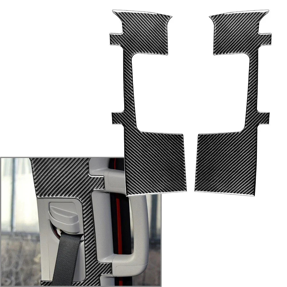 Carbon Fiber Seat Belt Panel Cover Trim for Toyota Tundra (2014-2021)