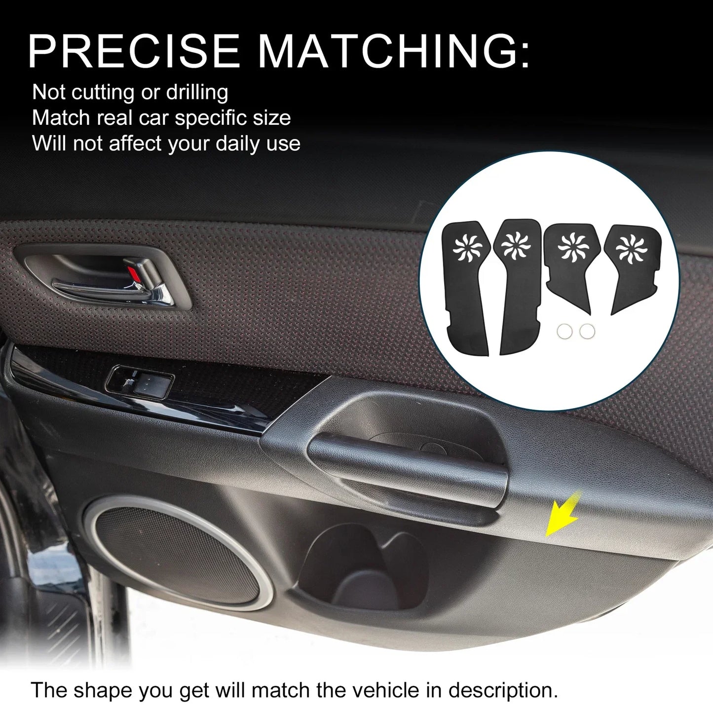 Car Door Leather Anti Kick Pad Sticker for Porsche Cayenne (2018)