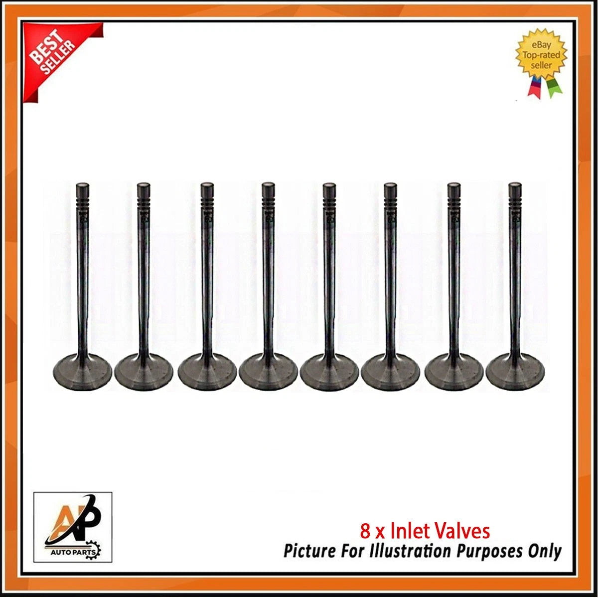 Engine Inlet Exhaust Valve 16 Piece Set Replacement for Mercedes M271 (2002–2015)