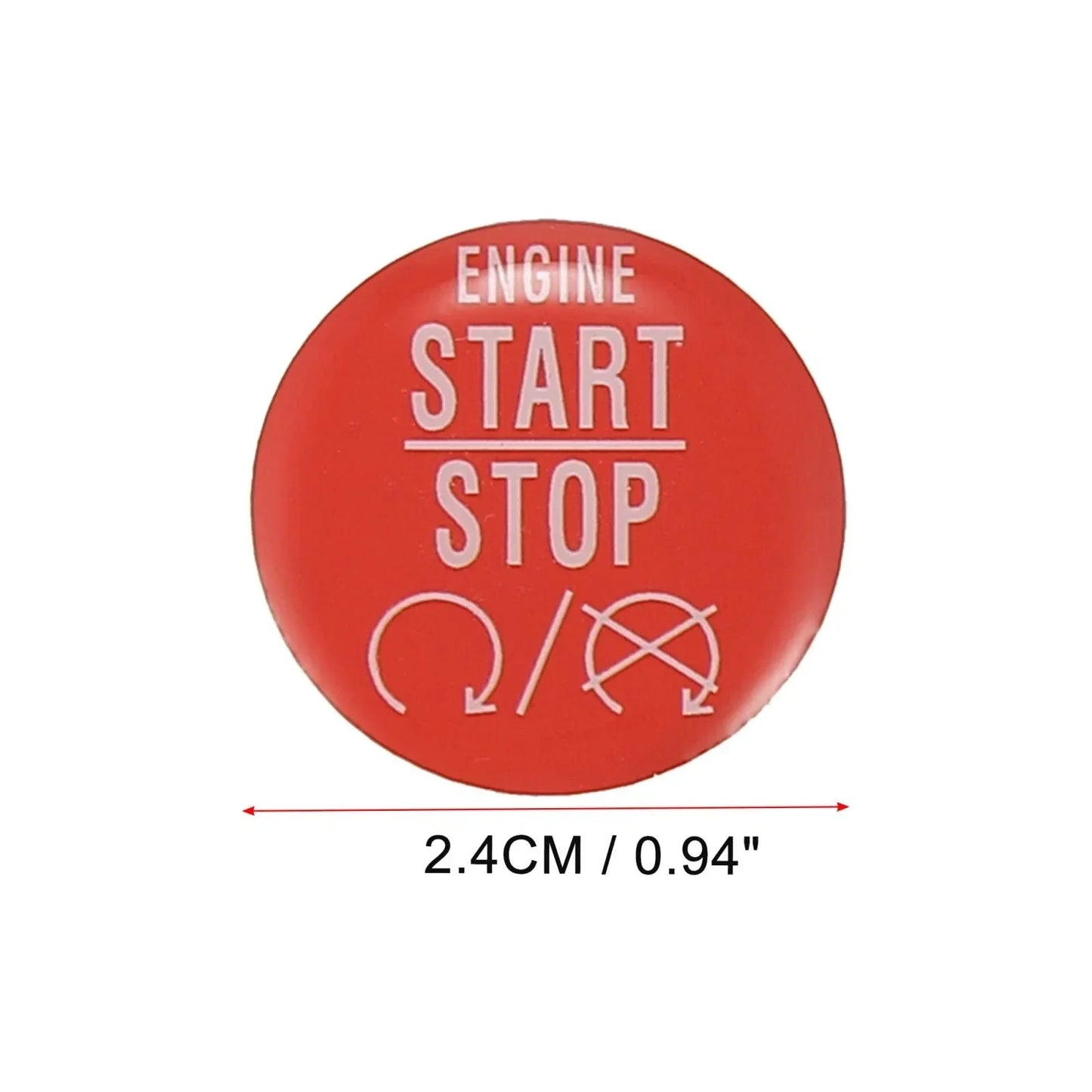 Red Engine Start Stop Button Cover Sticker for Dodge Charger Challenger (2015-2021)