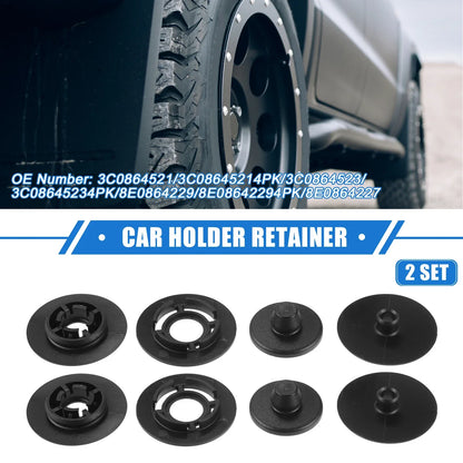 2 x Car Holder Retainers for Volkswagen Audi Plastic Black