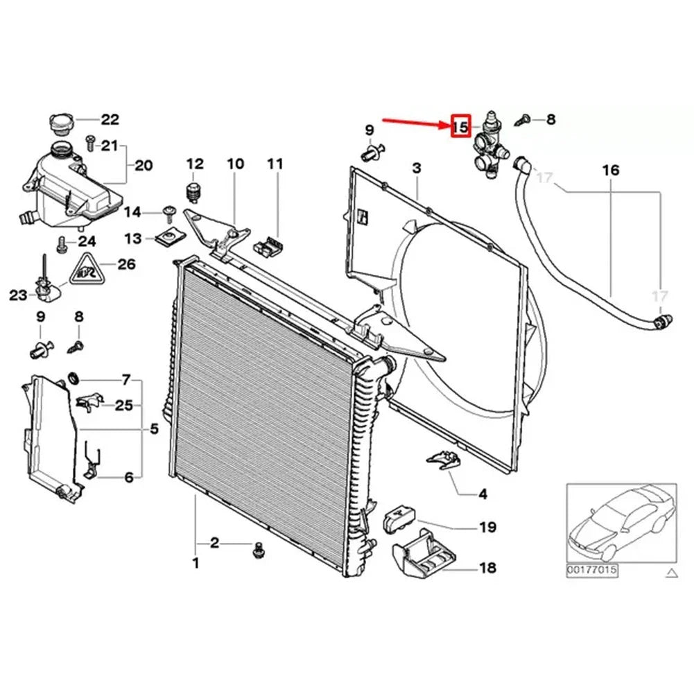 Engine Coolant Thermostat for BMW X5 E53 (2000–2006)