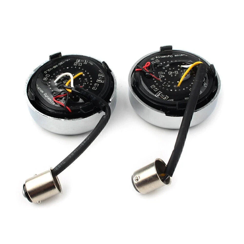 Red LED Turn Signal Lights Trim Ring for Harley Sportster
