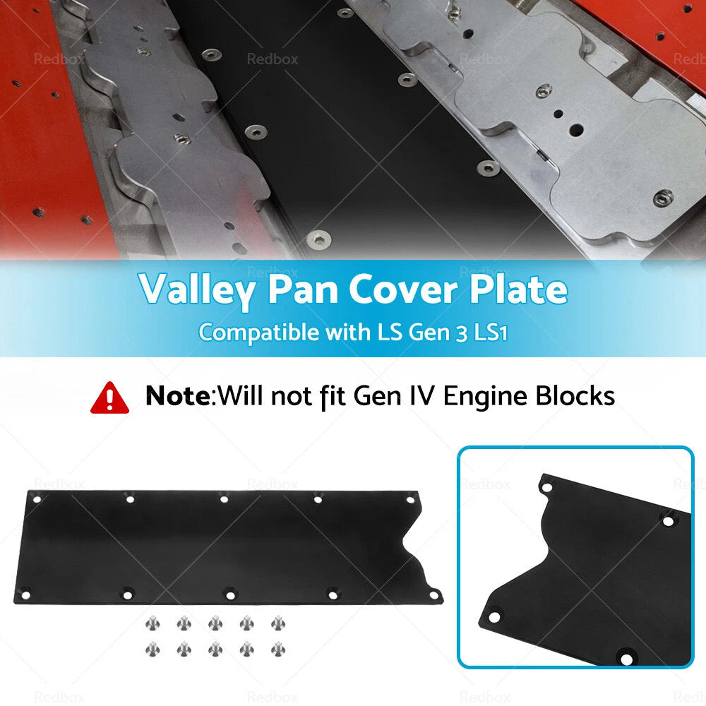 LS1 LS Gen 3 Billet Valley Pan Cover Low Plate Knock Sensor Delete